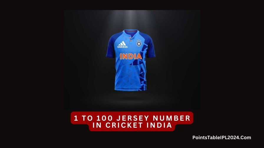 1 to 100 Jersey Number in Cricket India